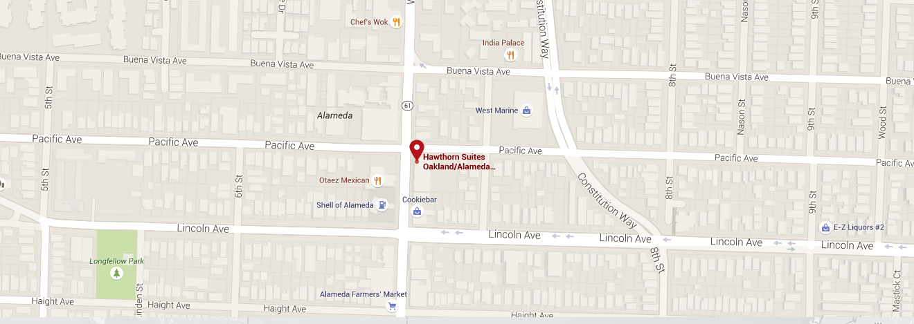 Alameda California Hotel Location Map