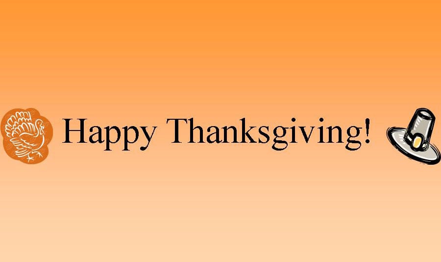 We Wish You a Happy Thanksgiving!